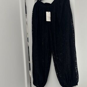 Zara Elegant Black Lace Trousers